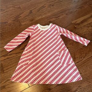 Hanna Andersson Red and White Heart Patterned Dress with pockets